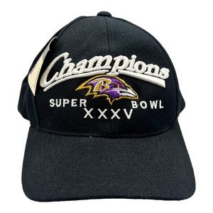 Baltimore Ravens Super Bowl Champions 2001 NFL Cap Embroidered Adjustable NWT
